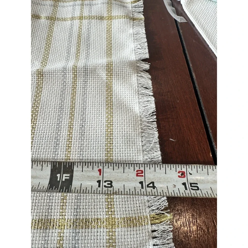 Mix of four counted cross stitch blank napkins two 18 x 18 and two small smaller